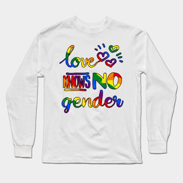 Love Knows No Gender Long Sleeve T-Shirt by valentinahramov